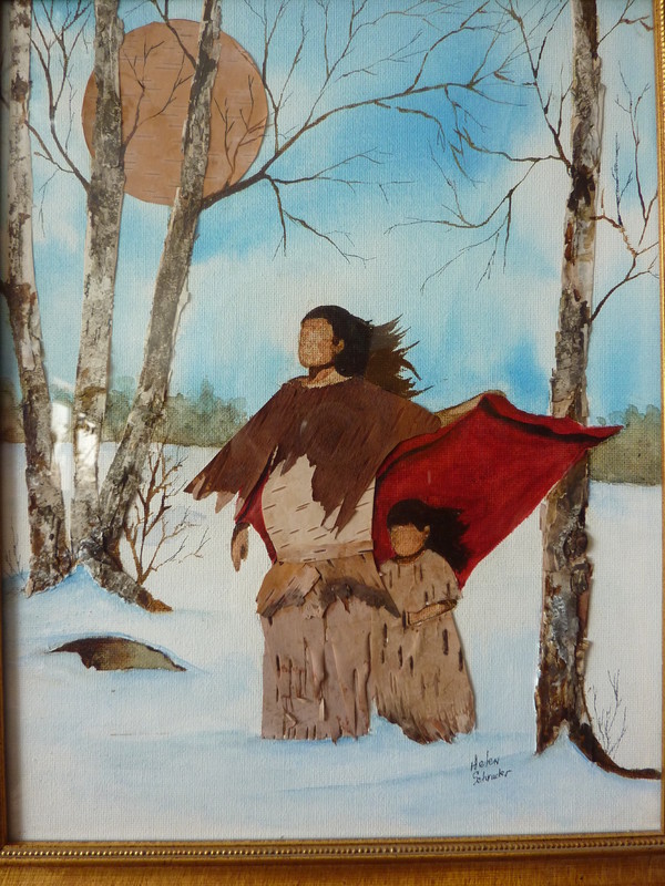 The Red Blanket
Watercolour and Birch Bark
10 x 14   18 x 21 framed
$350.00
