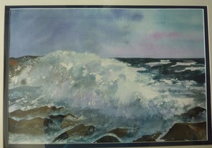 <b>Waves</b><br />watercolour 21x14 inches