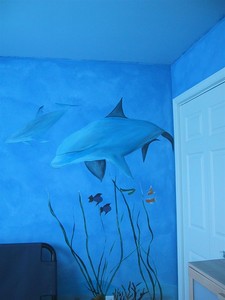 Underwater Bedroom Mural 
